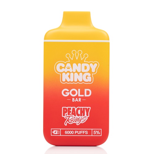 Candy King Gold Bar Disposable 6000 Puffs - Peachy Rings