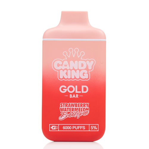 Candy King Gold Bar Disposable 6000 Puffs - Strawberry Watermelon Bubblegum