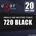 Flavorless Nictoine Liquid,  Czar Nicotine Tube - Black 720mg, Pack of 20 tubes (1.8ml/tube)