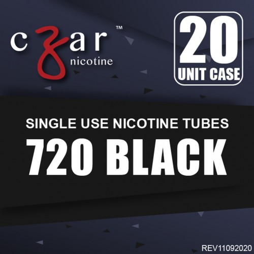 Flavorless Nictoine Liquid,  Czar Nicotine Tube - Black 720mg, Pack of 20 tubes (1.8ml/tube)