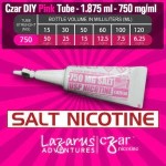 Flavorless SALT Nictoine Liquid,  Czar Nicotine Tube - Pink SALT 750mg, Pack of 5 tubes (1.875ml/tube)