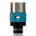 510 Wide-Bore 14mm Adjustable Airflow Drip Tip - Delrin Fitting, Aluminum, Stainless Steel Mouth Piece