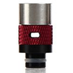 510 Wide-Bore 14mm Adjustable Airflow Drip Tip - Delrin Fitting, Aluminum, Stainless Steel Mouth Piece