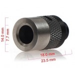 510 Wide-Bore 14mm Adjustable Airflow Drip Tip - Delrin Fitting, Aluminum, Stainless Steel Mouth Piece