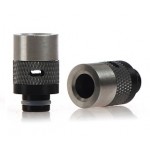 510 Wide-Bore 14mm Adjustable Airflow Drip Tip - Delrin Fitting, Aluminum, Stainless Steel Mouth Piece