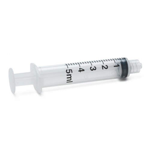 5ml Luer Lock Syringe with Blunt Needle Tip - 16ga. x 1.5inch Purple