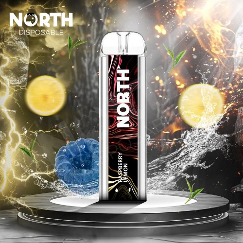 North Disposable 5000 Puffs 550mAh 10ml 3%  - Raspberry Lemon