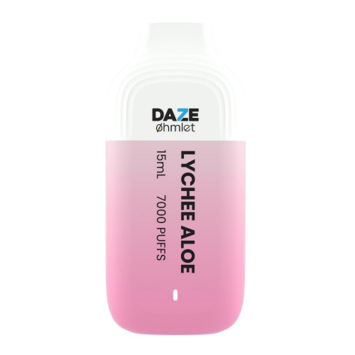 7 DAZE Ohmlet Disposable - Lychee Aloe | 7000 Puffs, Rechargeable