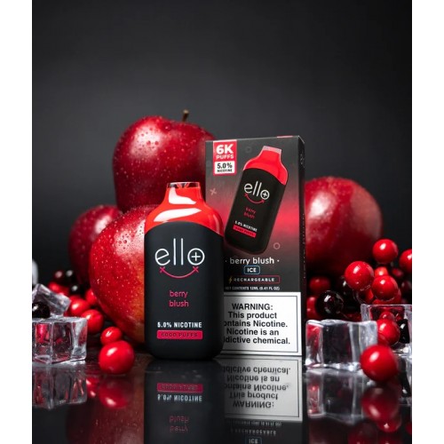 BLVK Ello Plus 使い捨てデバイス 6000 パフ - ベリーブラッシュ