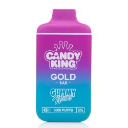 Candy King Gold Bar 使い捨てデバイス 6000 パフ - グミワーム  
