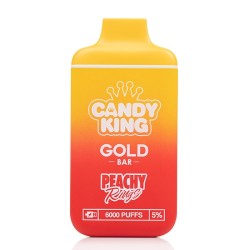 Candy King Gold Bar 使い捨てデバイス 6000 パフ - ピーチーリングス
